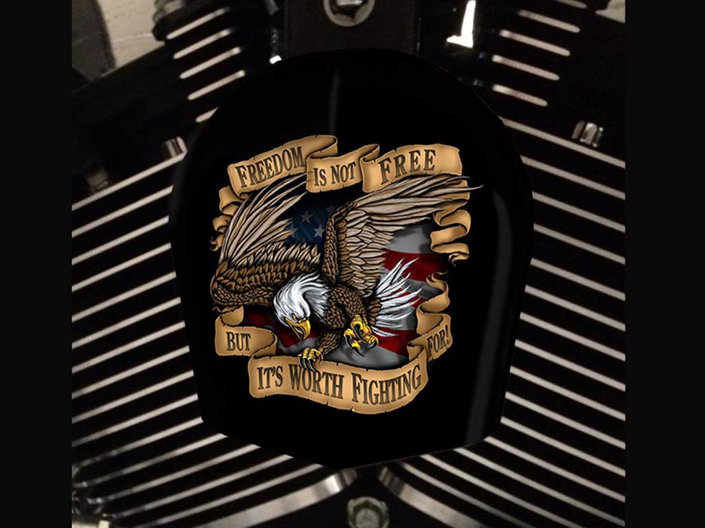 Custom Horn Cover Freedom Is Not Free [Harley Davidson Horn Cover